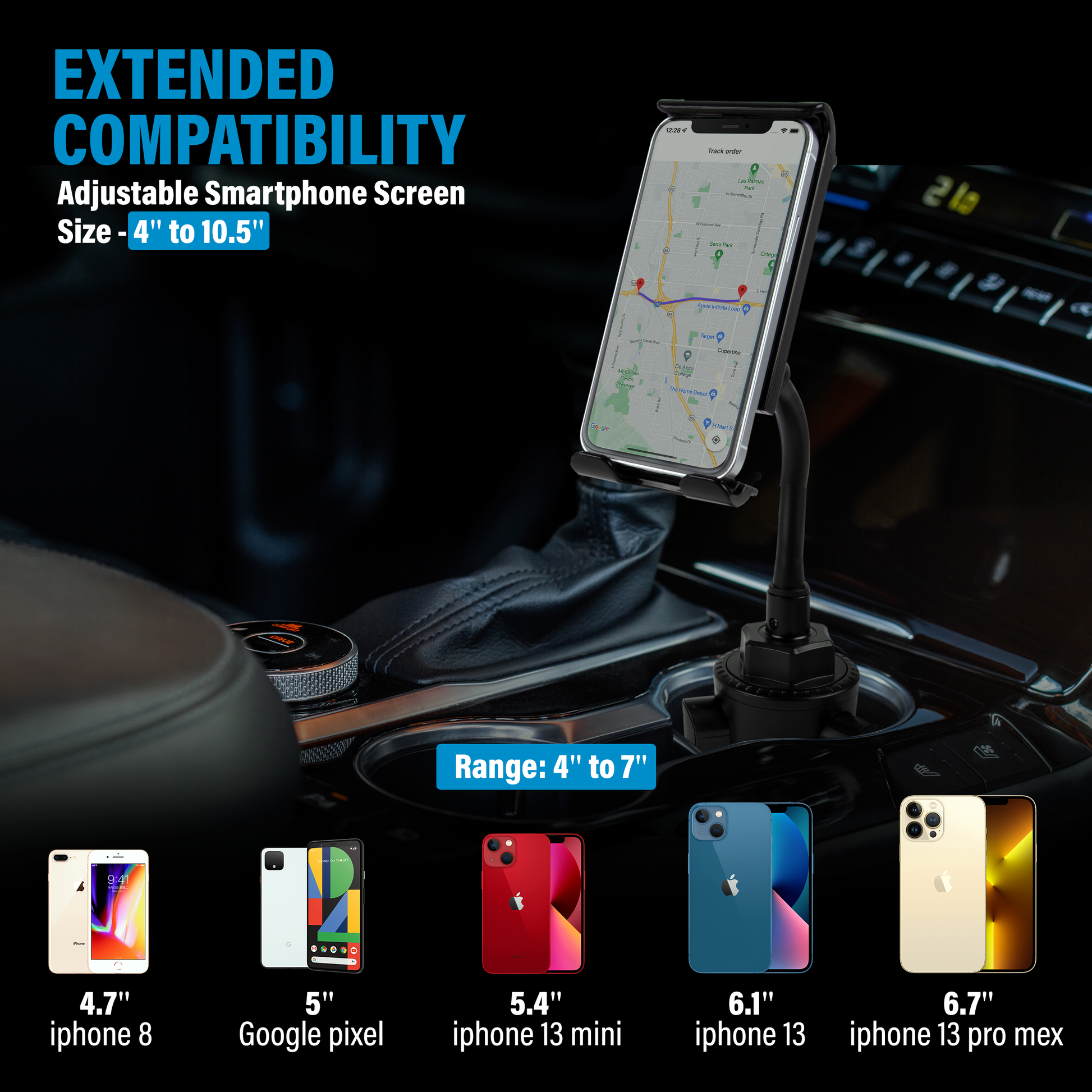 Cup Car Mount Holder 2-In-1 Tablet and Smartphone-4