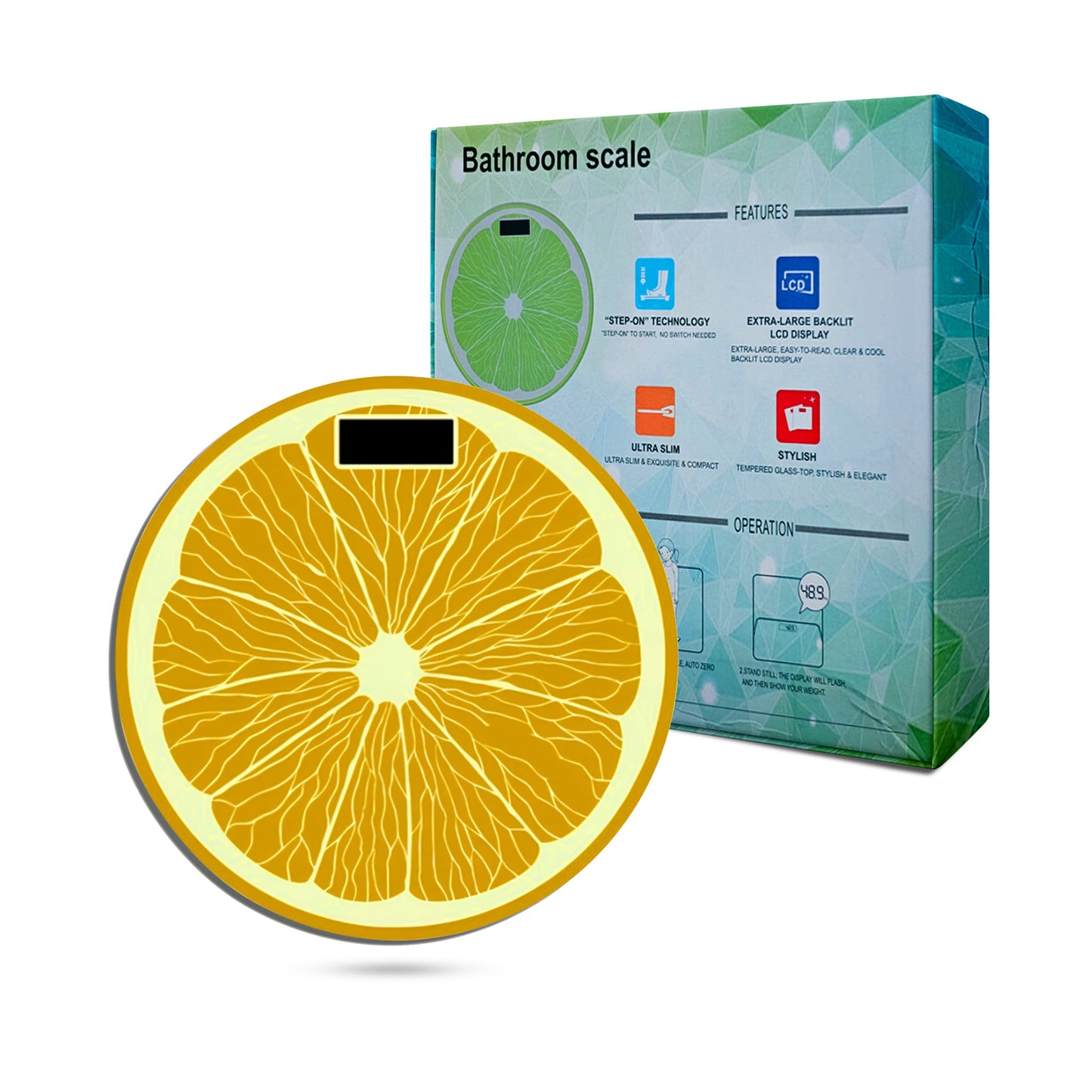 Orange & Lemon Design Body Weight Digital Scale ~5386-3