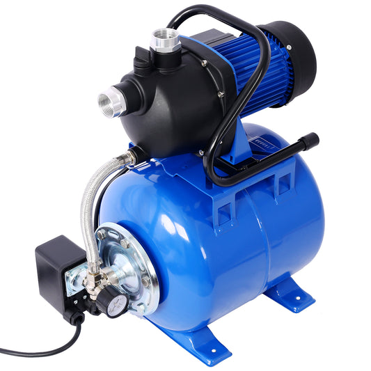 1.6HP Shallow Well Pump with Pressure Tank,garden water pump, Irrigation Pump,Automatic Water Booster Pump for Home Garden Lawn Farm