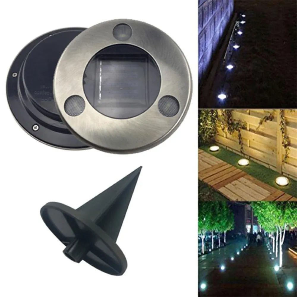 Vibe Geeks Pack of 4 Solar Powered LED Outdoor Solar Garden Ground Lights-6