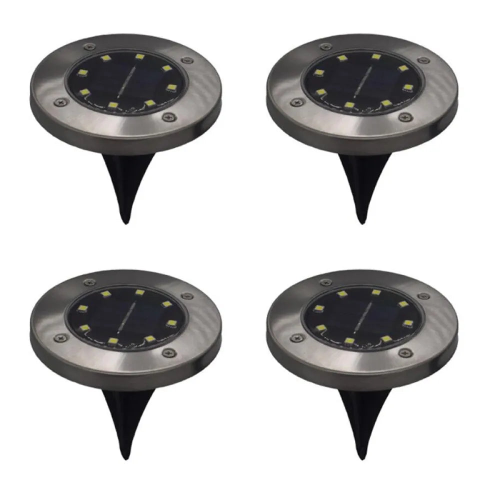 Vibe Geeks Pack of 4 Solar Powered LED Outdoor Solar Garden Ground Lights-1