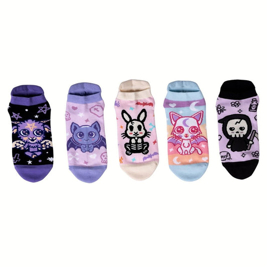 Pastel Goth Ankle Sock Pack | 5 Designs-0