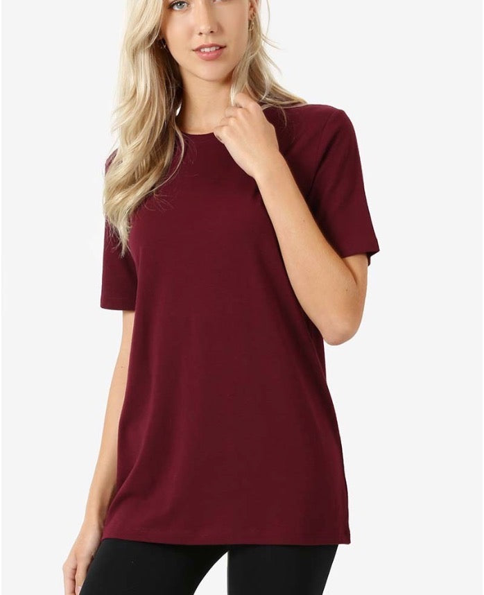 Crew neck basic short-sleeve Tee-1