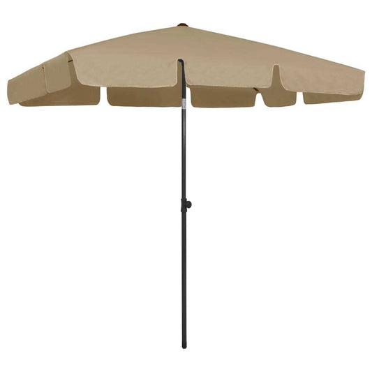 vidaXL Beach Umbrella Taupe 78.7"x49.2"