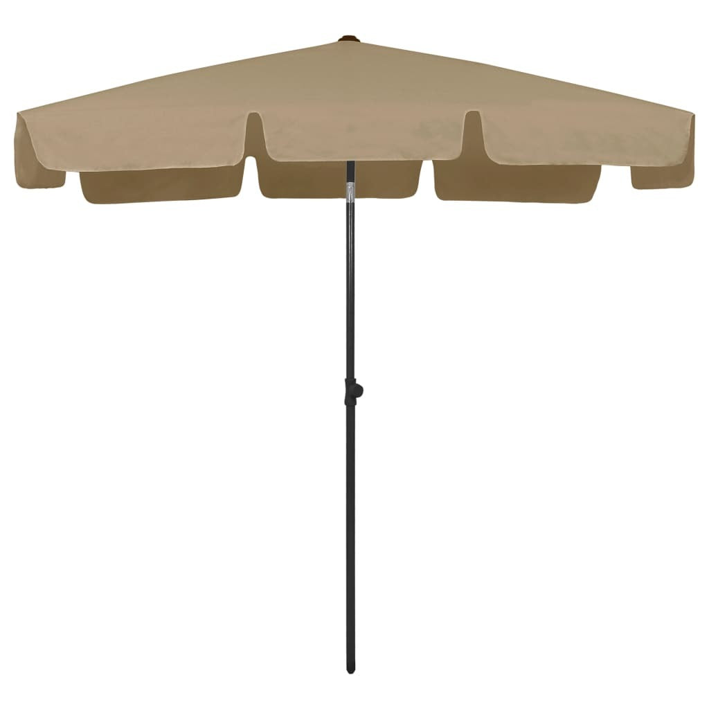 vidaXL Beach Umbrella Taupe 78.7"x49.2"