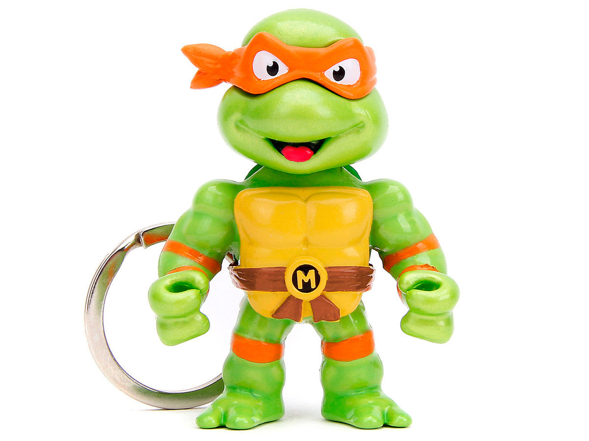 Set of 4 Diecast Figure Key Chains "Teenage Mutant Ninja Turtles" TV Series "Metalfigs" Series Diecast Models by Jada-4