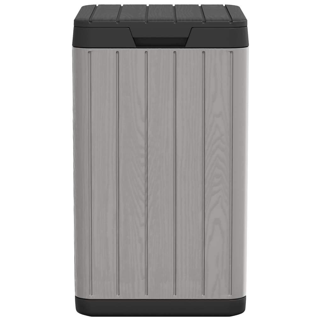 vidaXL Outdoor Garbage Bin Gray 15"x15"x25.6" PP