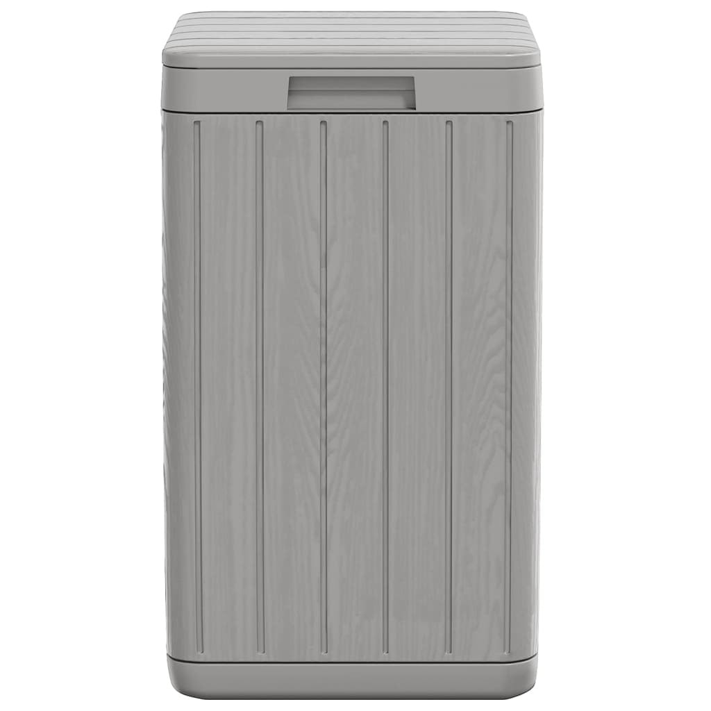 vidaXL Outdoor Garbage Bin Gray 15"x15"x25.6" PP