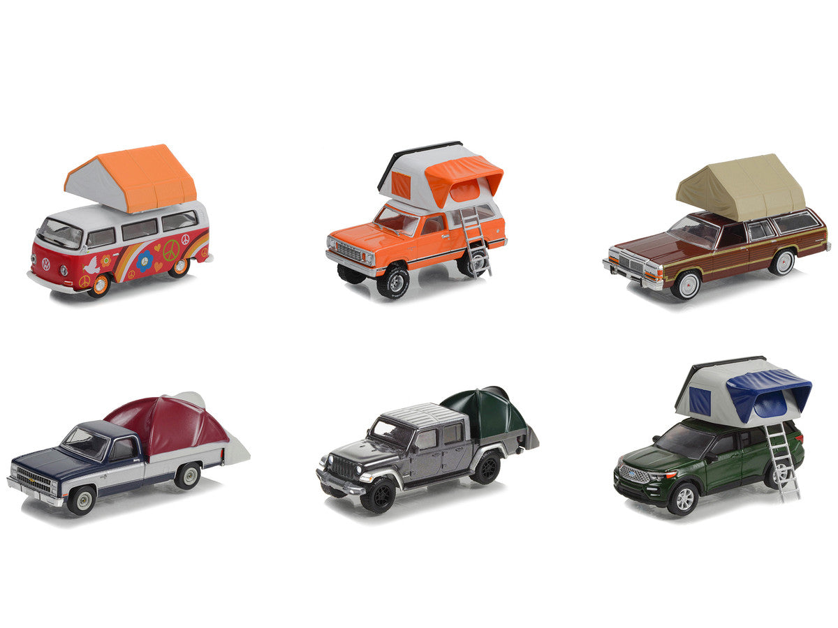 "The Great Outdoors" Set of 6 pieces Series 2 1/64 Diecast Model Cars by Greenlight-1