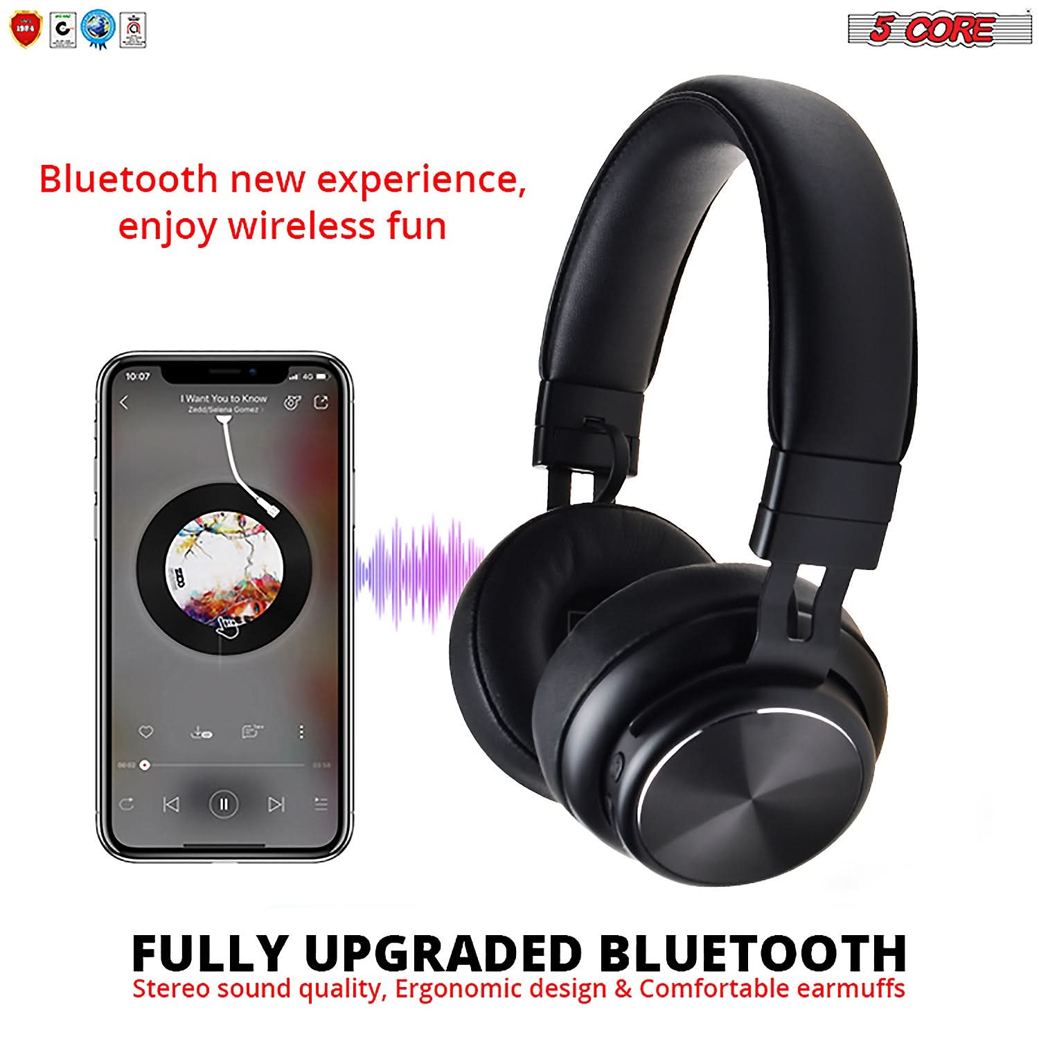 5Core Bluetooth Headphones Wireless Noise Cancelling Audifonos Inalambricos-4