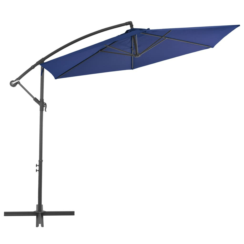 vidaXL Cantilever Umbrella with Aluminum Pole 118.1" Blue