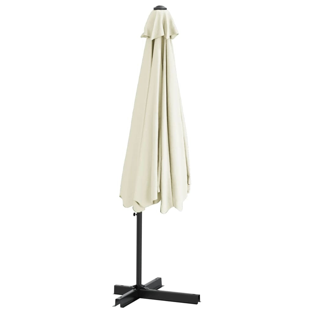 vidaXL Outdoor Parasol with Steel Pole 118.1" Sand White