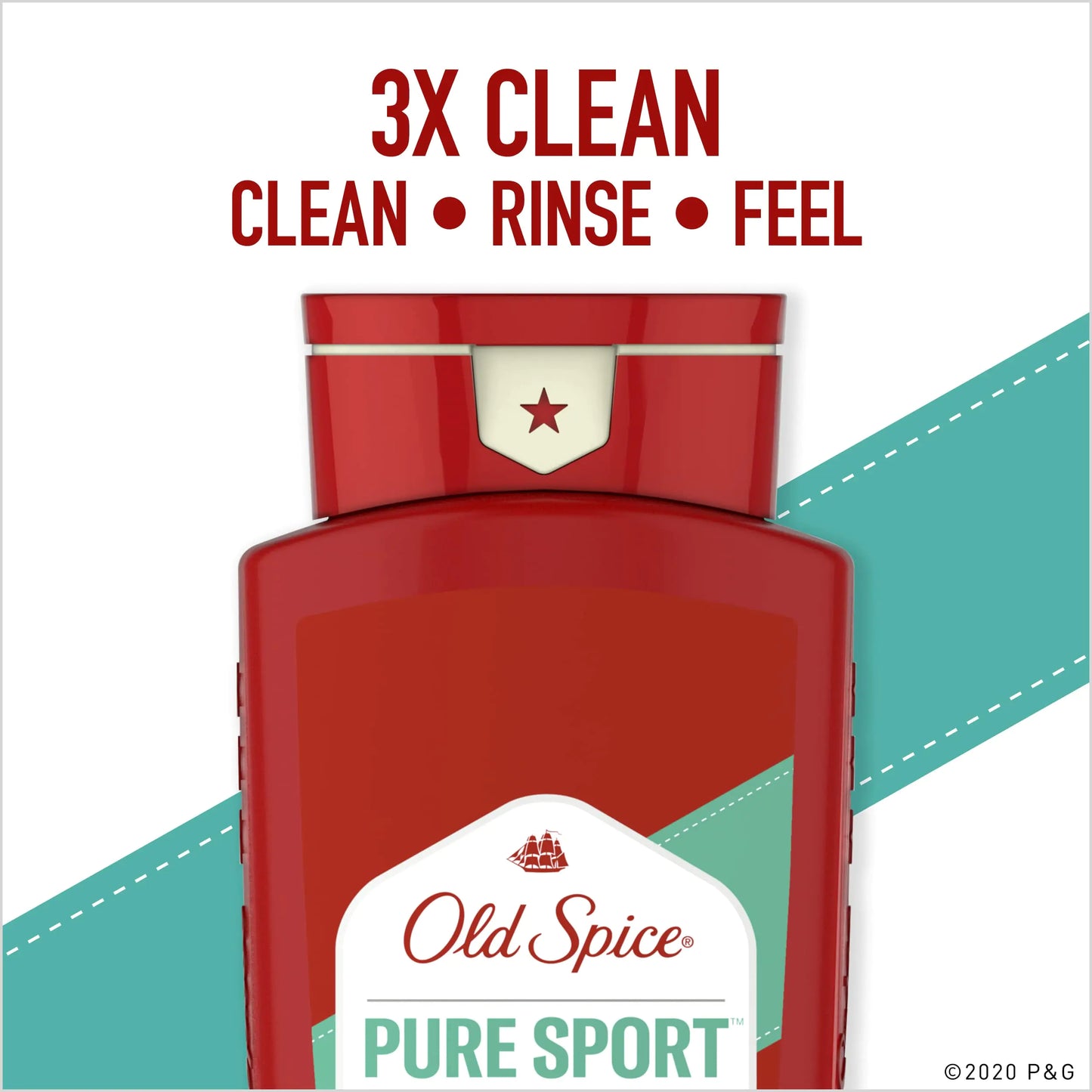 Old Spice High Endurance Body Wash for Men, Pure Sport Scent, 24 fl oz (Pack of 2)