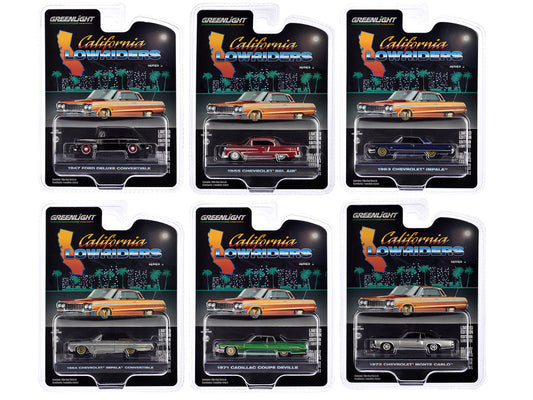 "California Lowriders" Set of 6 pieces Series 5 1/64 Diecast Model Cars by Greenlight-0