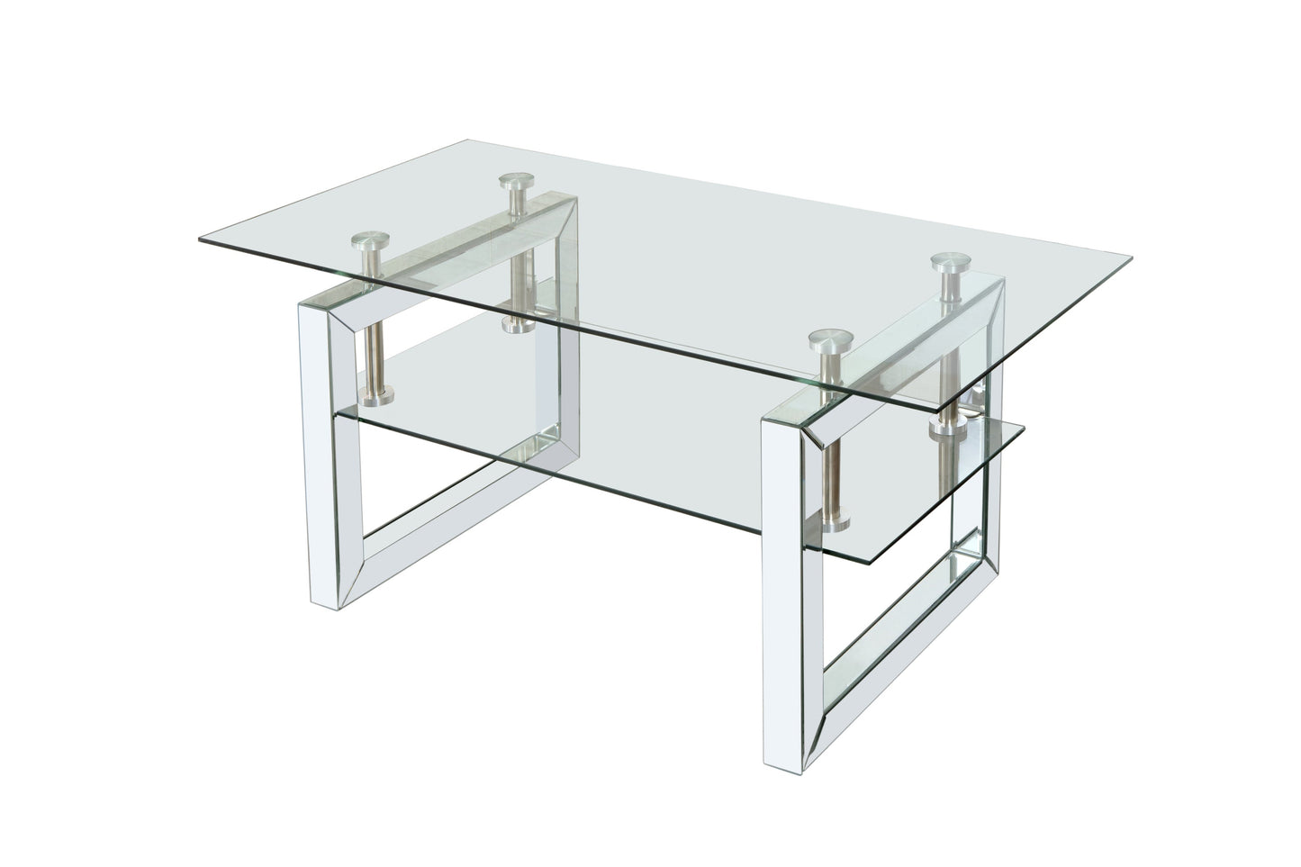 Transparent Tempered Glass Coffee Table-0