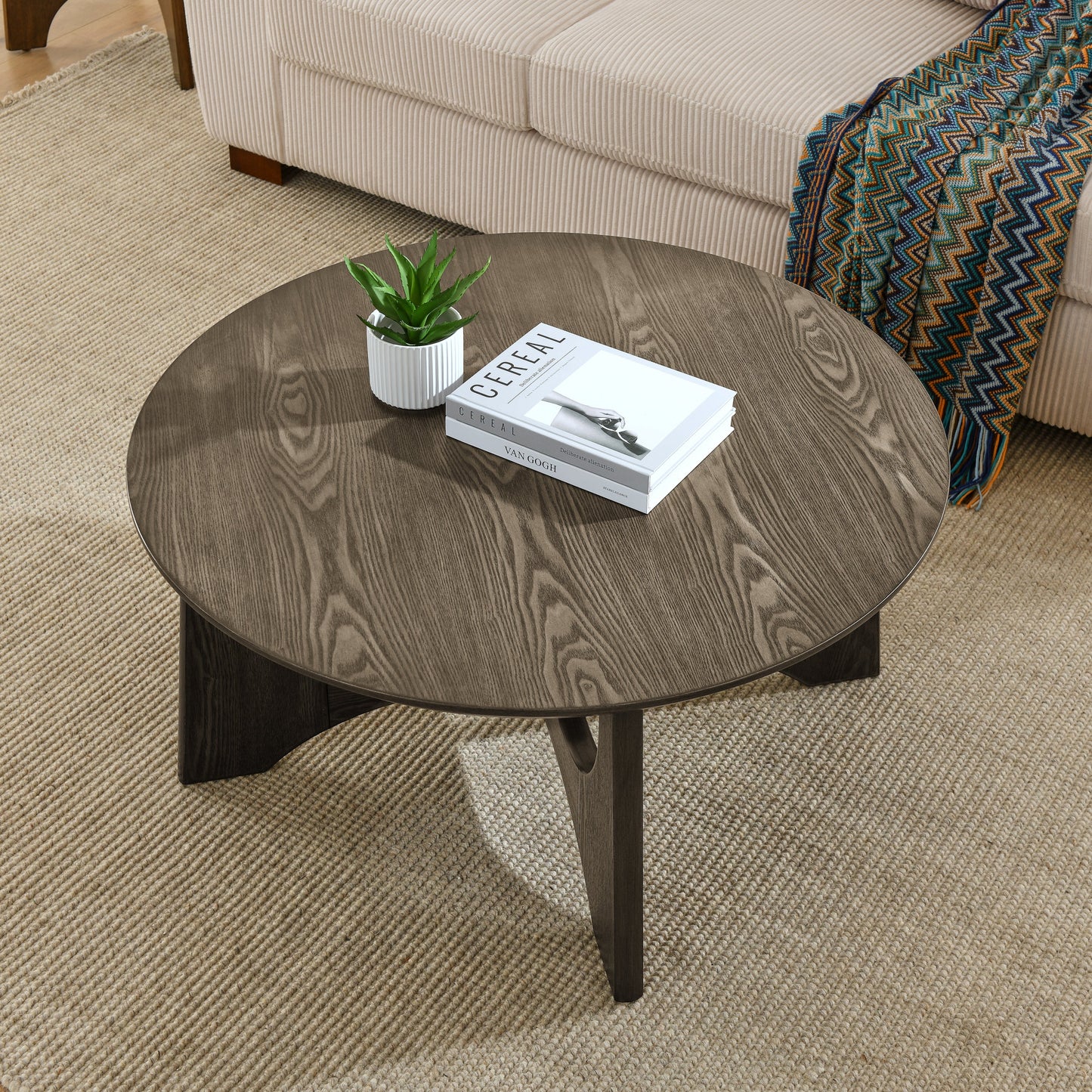 Wooden Round Coffee Table-2