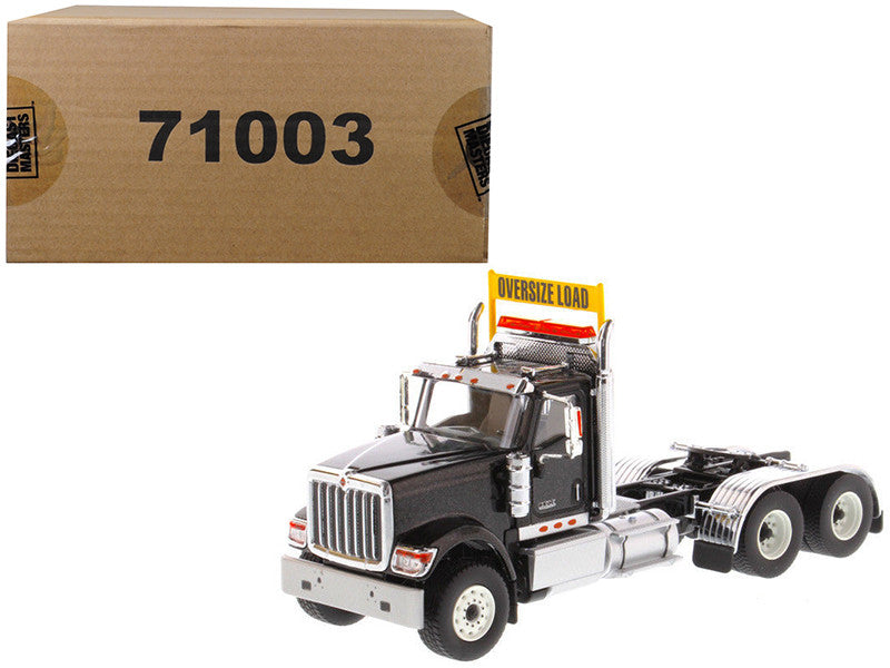 International HX520 Day Cab Tandem Tractor Black 1/50 Diecast Model by Diecast Masters-0