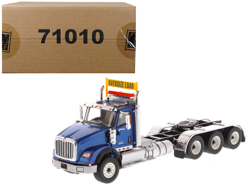 International HX620 Day Cab Tridem Tractor Blue 1/50 Diecast Model by Diecast Masters-0