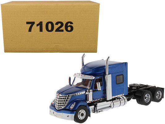 International LoneStar Sleeper Cab Truck Tractor Blue 1/50 Diecast Model by Diecast Masters-0