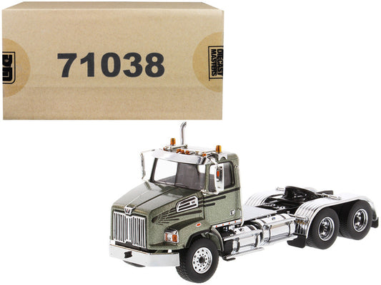 Western Star 4700 SB Tandem Day Cab Tractor Metallic Olive Green 1/50 Diecast Model by Diecast Masters-0