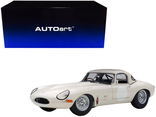 Jaguar Lightweight E Type Roadster RHD (Right Hand Drive) White 1/18 Model Car by Autoart-0