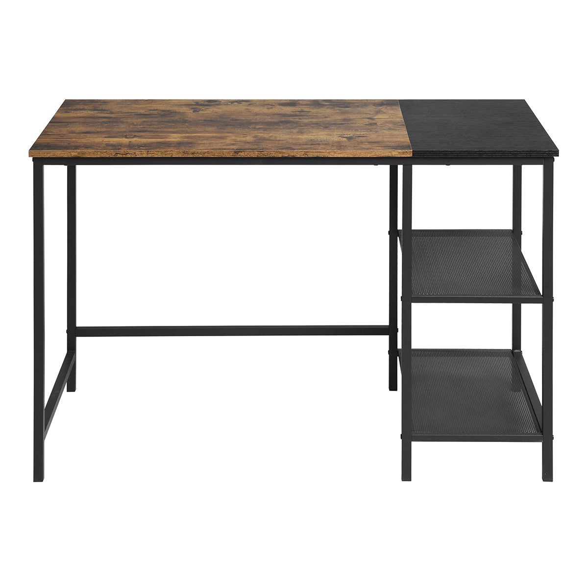 Writing Table with 2 Storage Shelves for Home Office Study Computer Desk, 43.3" W x 21.7" D x 29.5"H