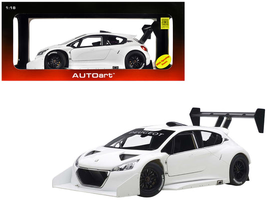 2013 Peugeot 208 T16 Pikes Peak Race Car Plain White Version 1/18 Model Car by Autoart-0