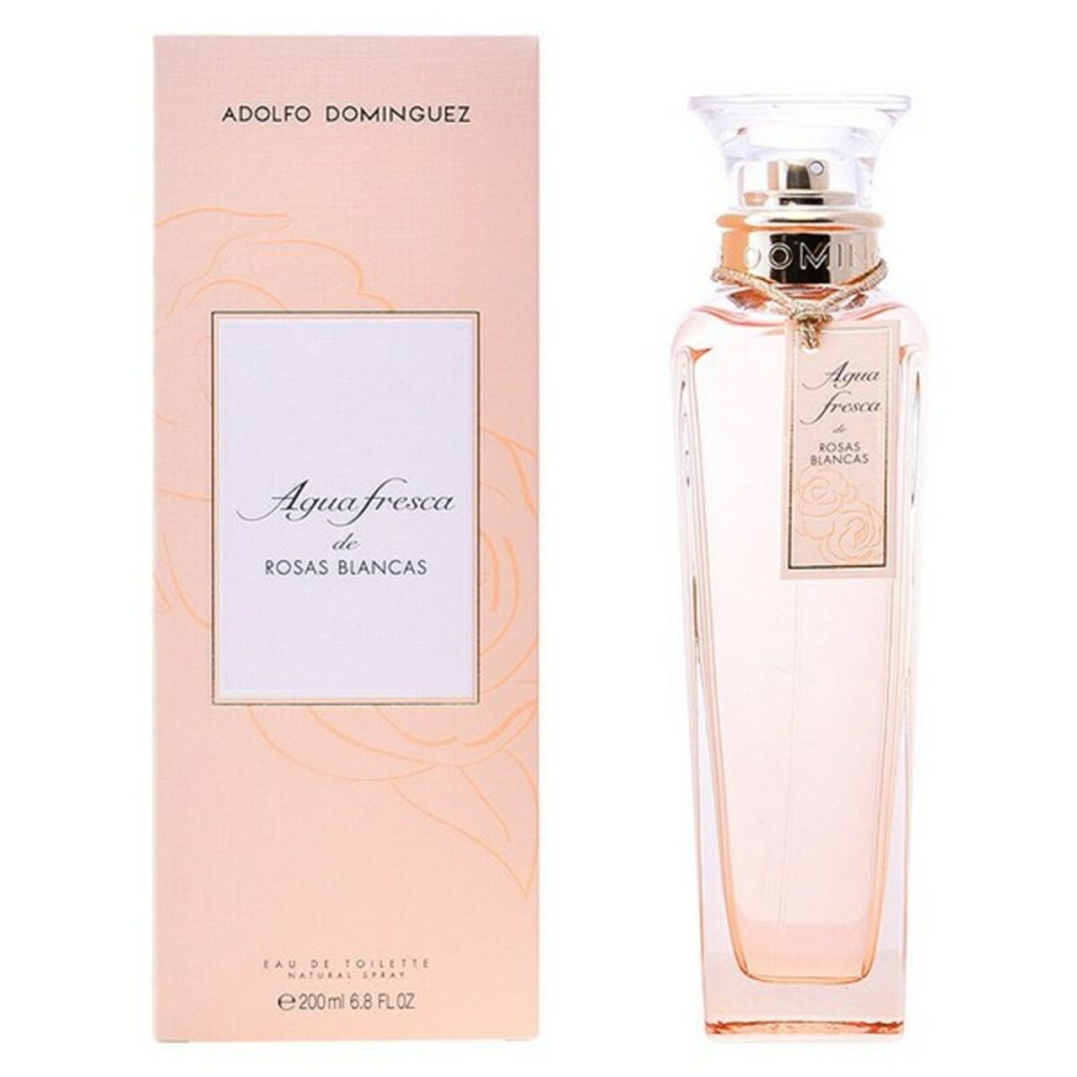 Women's Perfume Adolfo Dominguez EDT Agua fresca de rosas blancas 200 ml-2