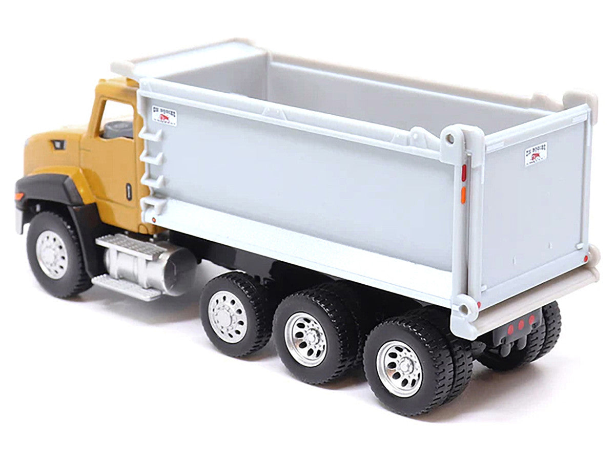 CAT Caterpillar CT660 Dump Truck Yellow and Gray 1/64 Diecast Model by Diecast Masters-4