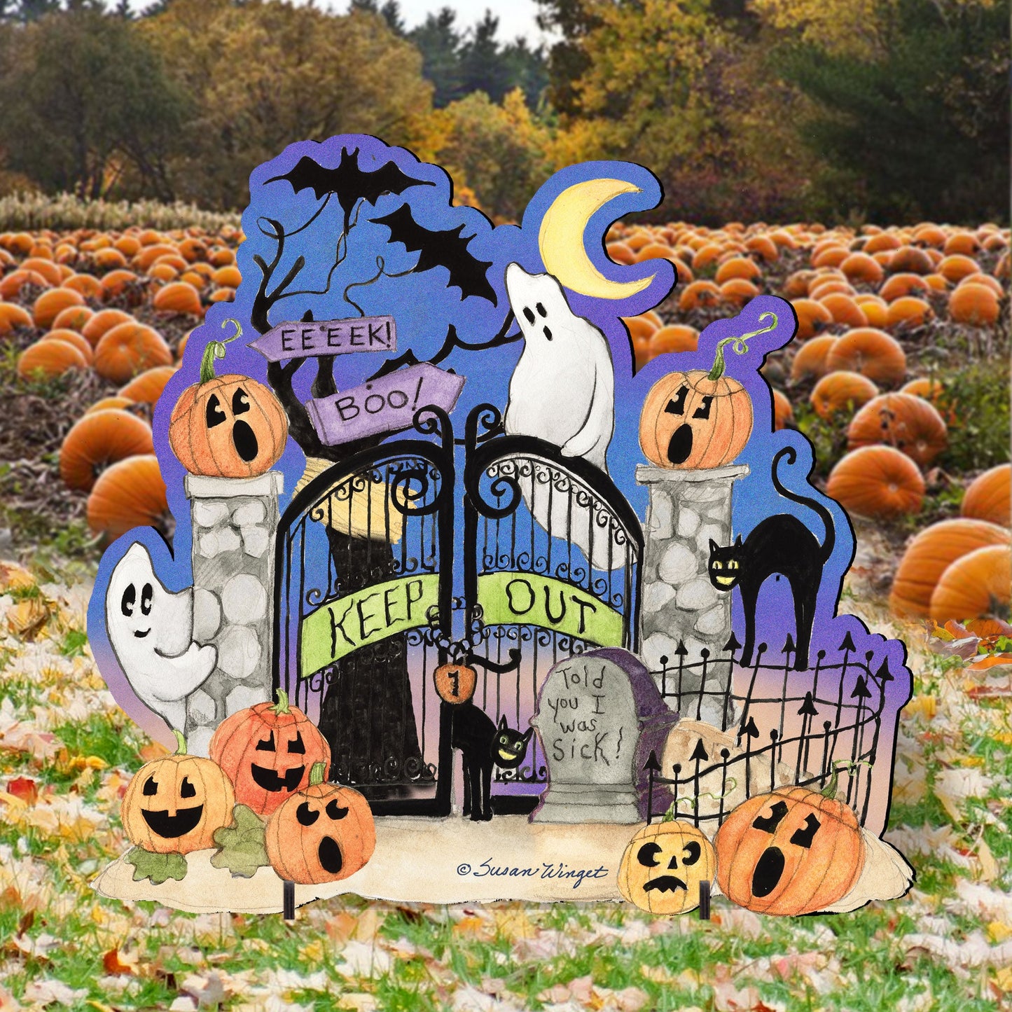 Halloween Scene Halloween Outdoor Décor Susan Winget - Designocracy - 8471205F-SW-1