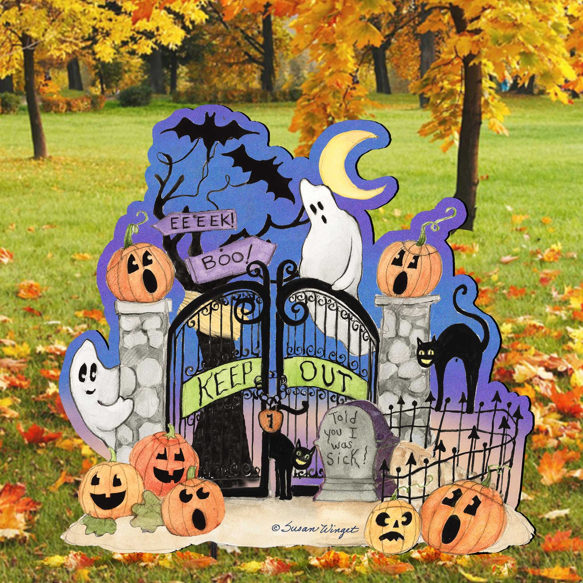 Halloween Scene Halloween Outdoor Décor Susan Winget - Designocracy - 8471205F-SW-2