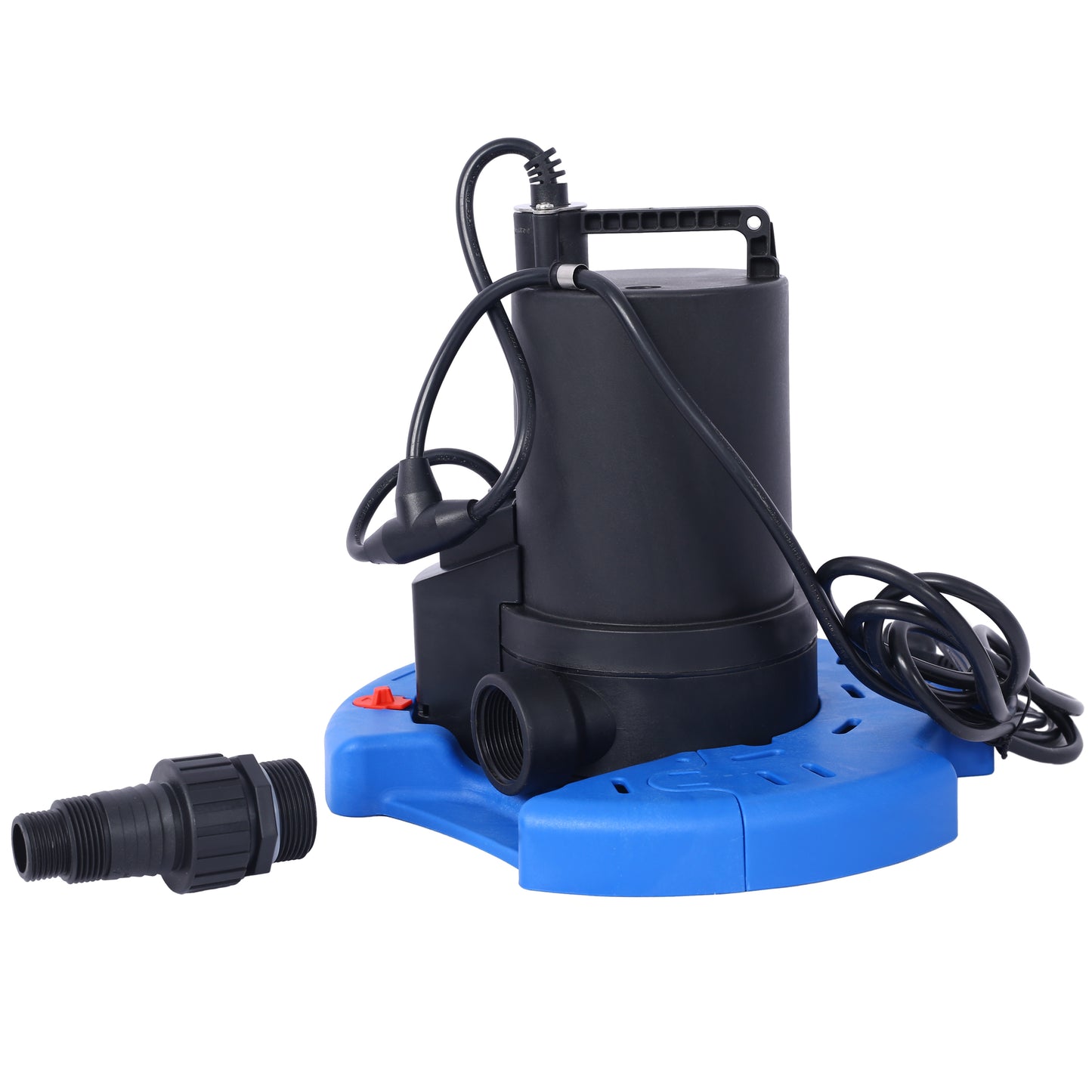 1/4 HP Automatic Swimming Pool Cover Pump 120 V Submersible with 3/4 Check Valve Adapter1850 GPH Water Removal for Pool, Hot Tubs, Rooftops, Water Beds and more