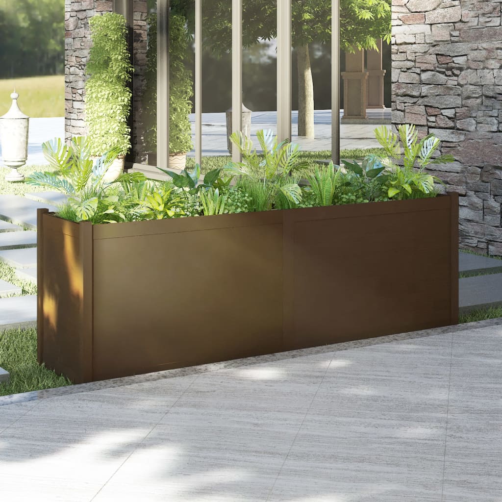 vidaXL Planter Outdoor Raised Garden Bed Patio Flower Box Solid Wood Pine-7