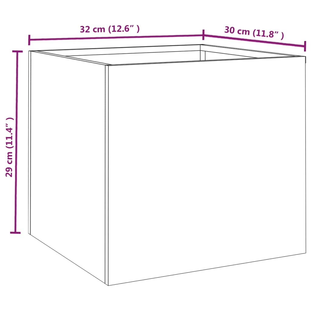 vidaXL Planter Stand Outdoor Raised Garden Bed for Vegetables Corten Steel-21