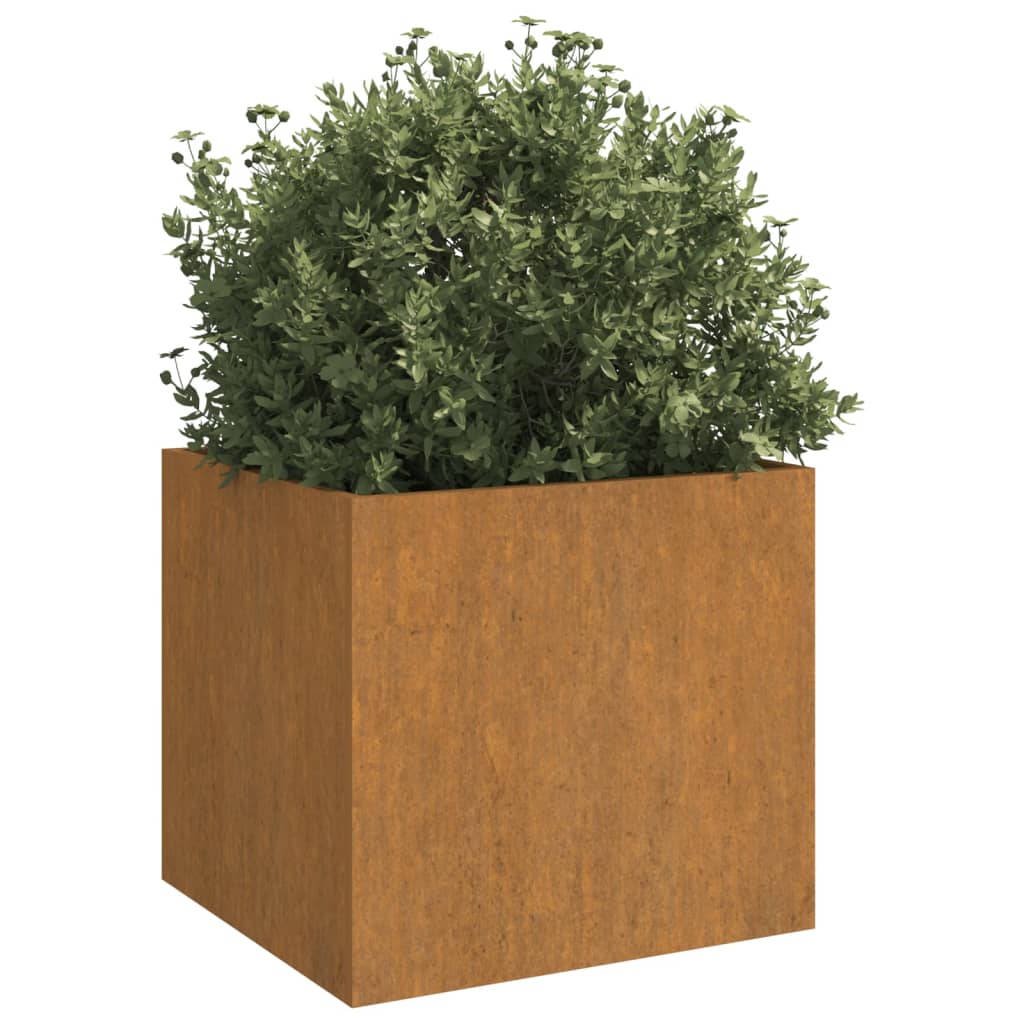 vidaXL Planter Stand Outdoor Raised Garden Bed for Vegetables Corten Steel-25