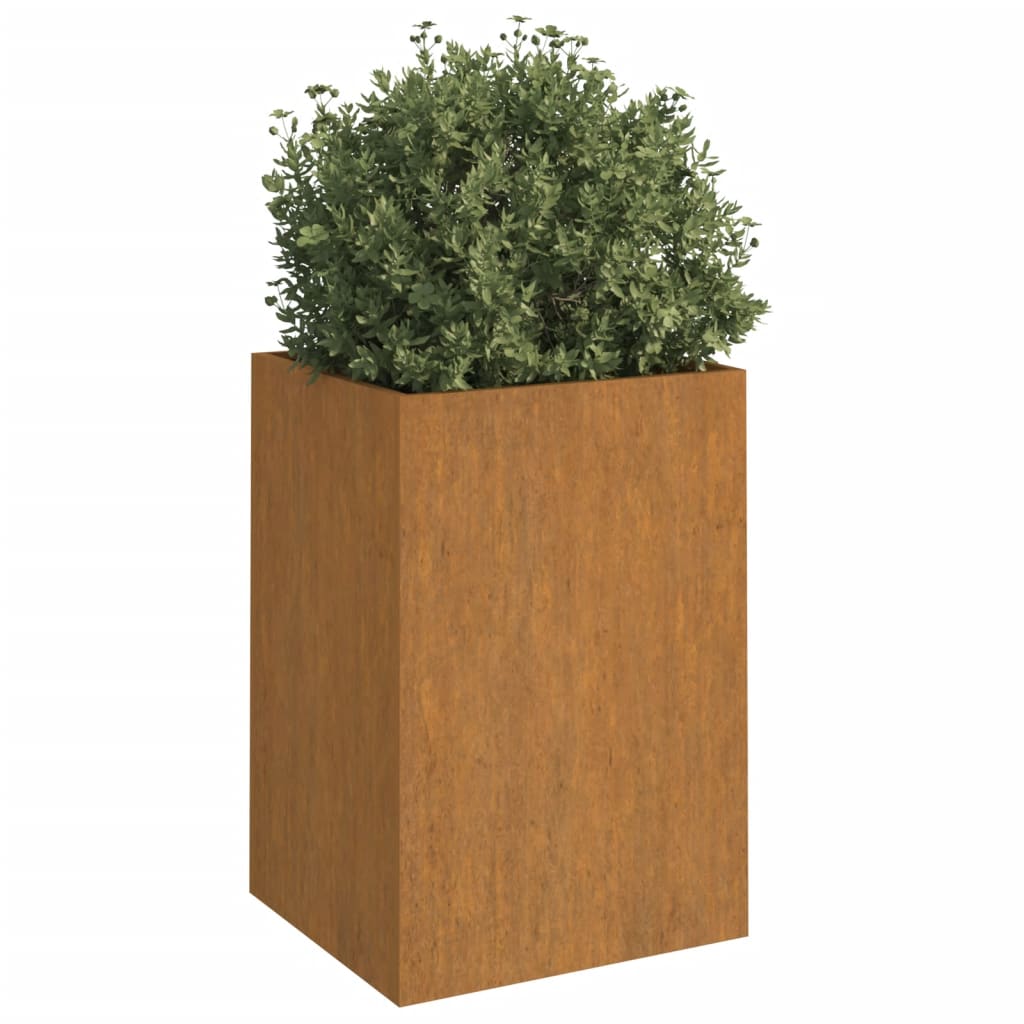 vidaXL Planter Stand Outdoor Raised Garden Bed for Vegetables Corten Steel-23