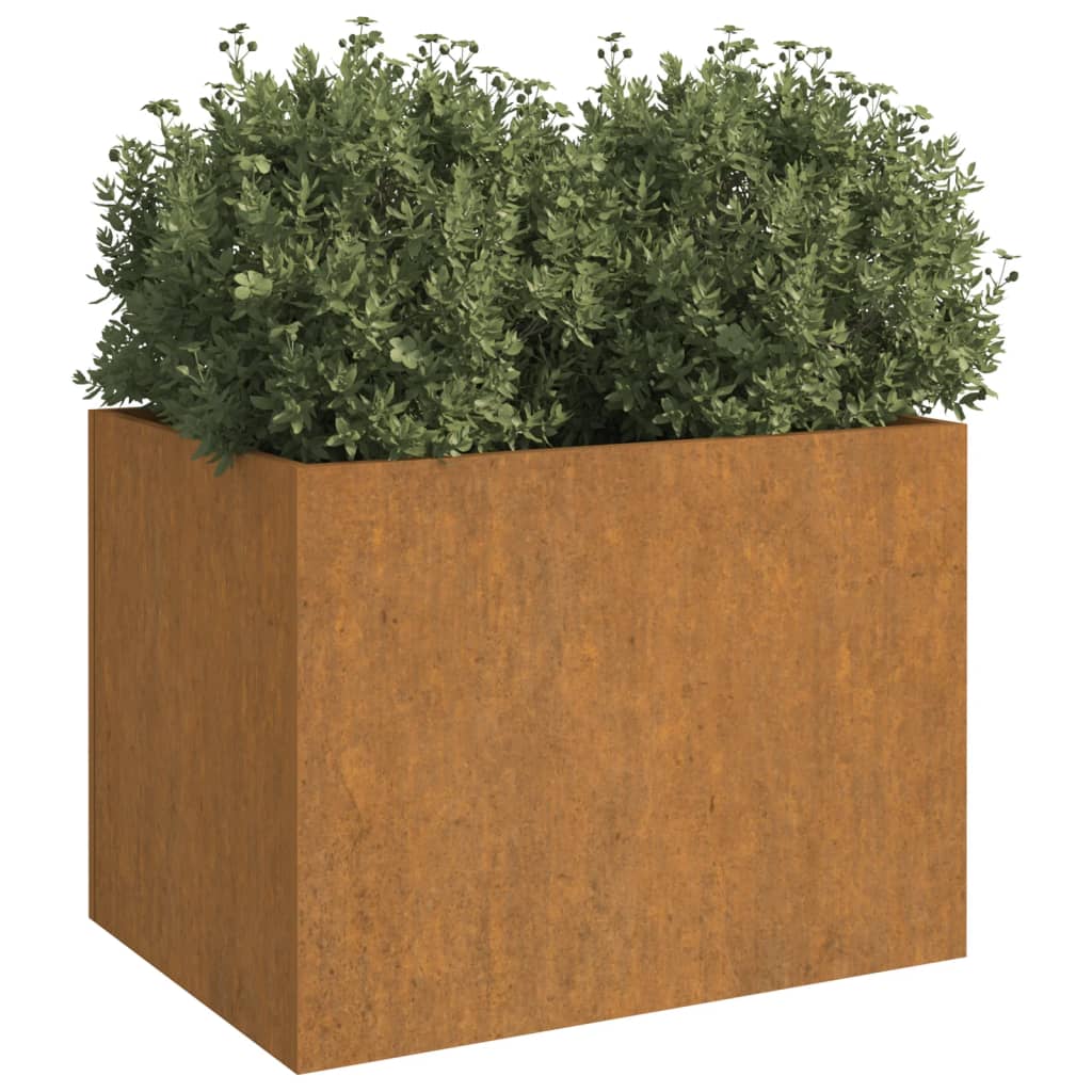 vidaXL Planter Stand Outdoor Raised Garden Bed for Vegetables Corten Steel-15