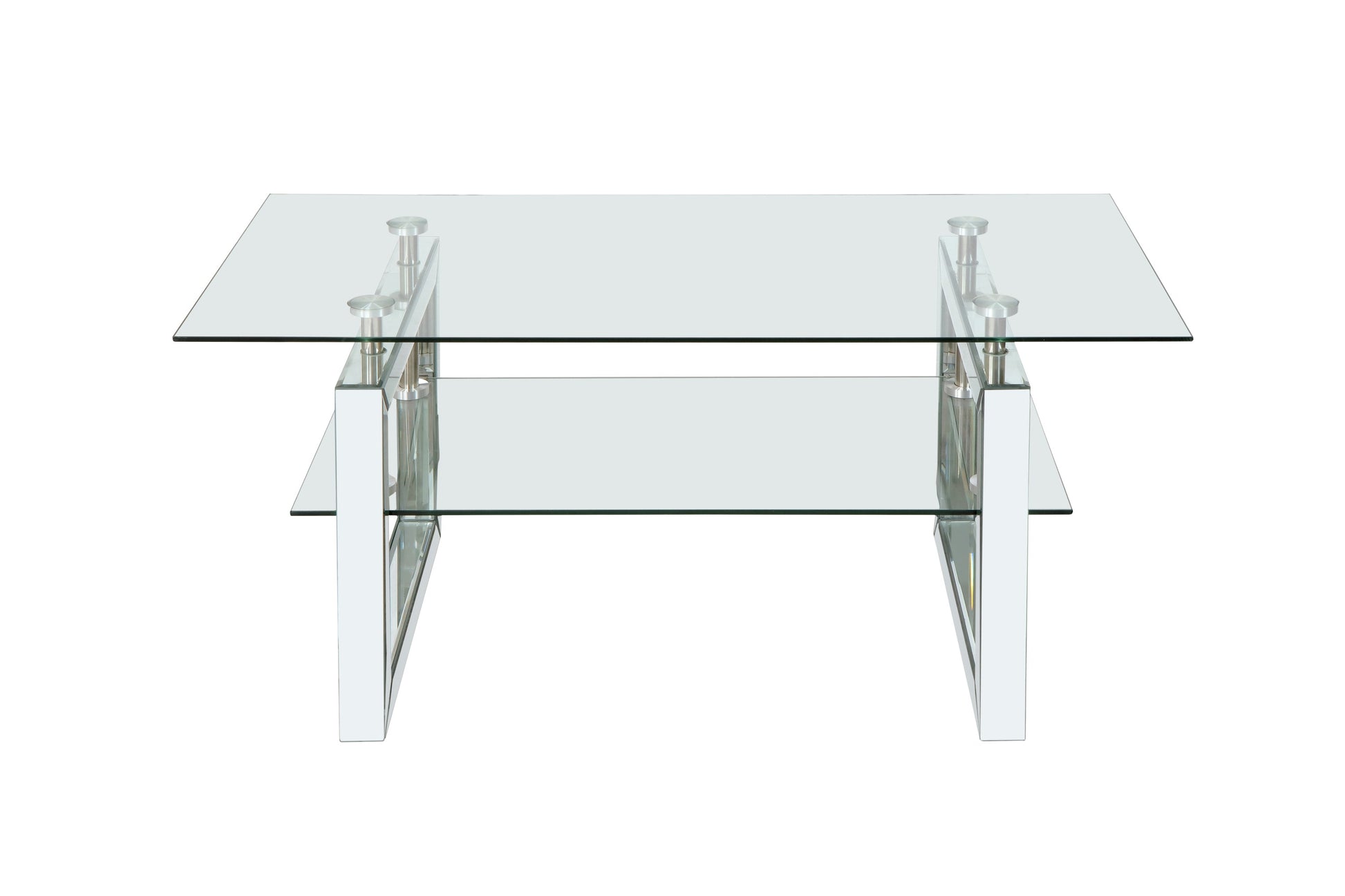 Transparent Tempered Glass Coffee Table-4