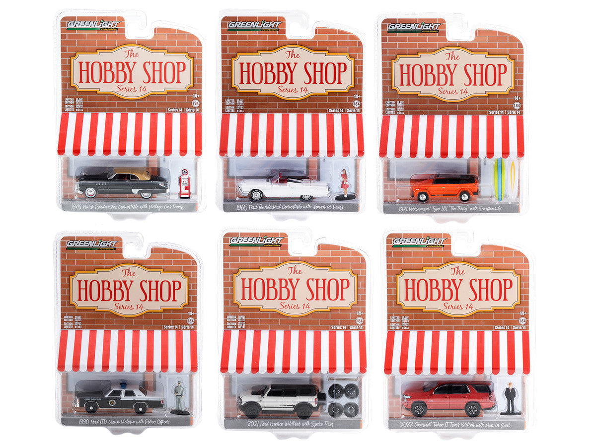 "The Hobby Shop" Set of 6 pieces Series 14 1/64 Diecast Model Cars by Greenlight-1