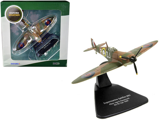 Supermarine Spitfire MK1 SGT R. Havercroft No 92 Sqn 1940 1/72 Diecast Model Airplane by Oxford Diecast-0