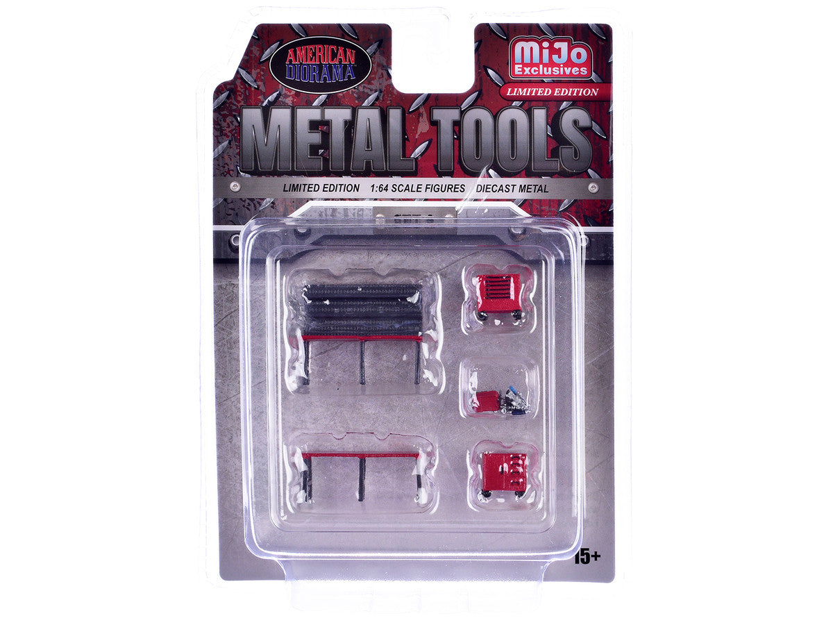 "Metal Tools" Set A of 5 Pieces Limited Edition 1/64 Scale Models by American Diorama-1