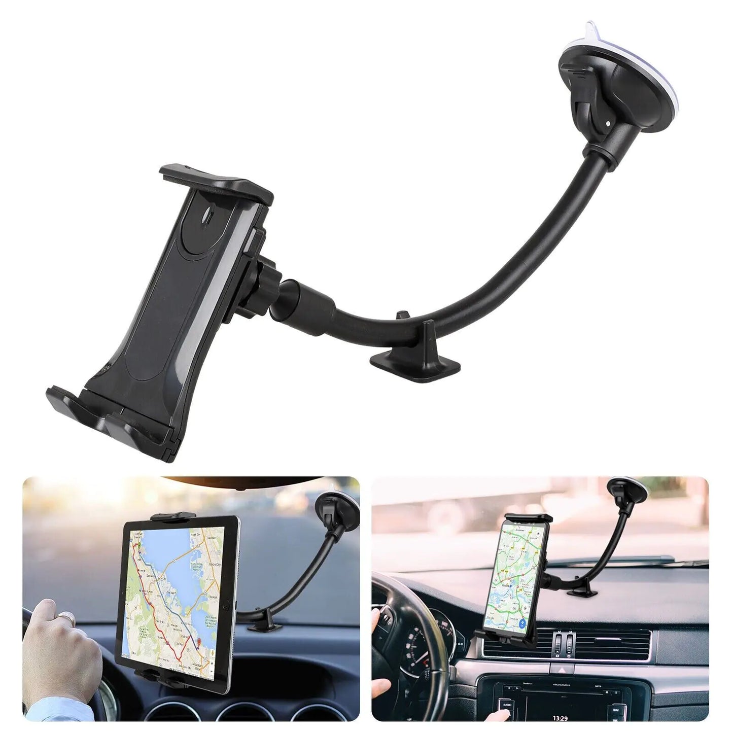 360° Universal Car Windshield Holder Desktop Mount For Cellphone Tablet iPad GPS