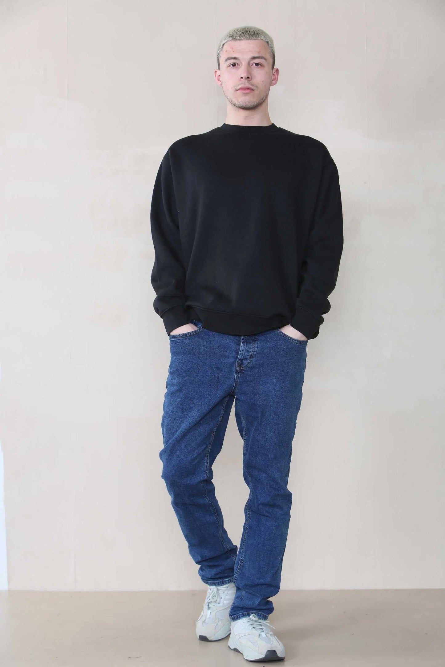 Man Oversized Crew Neck Sweatshirt-1