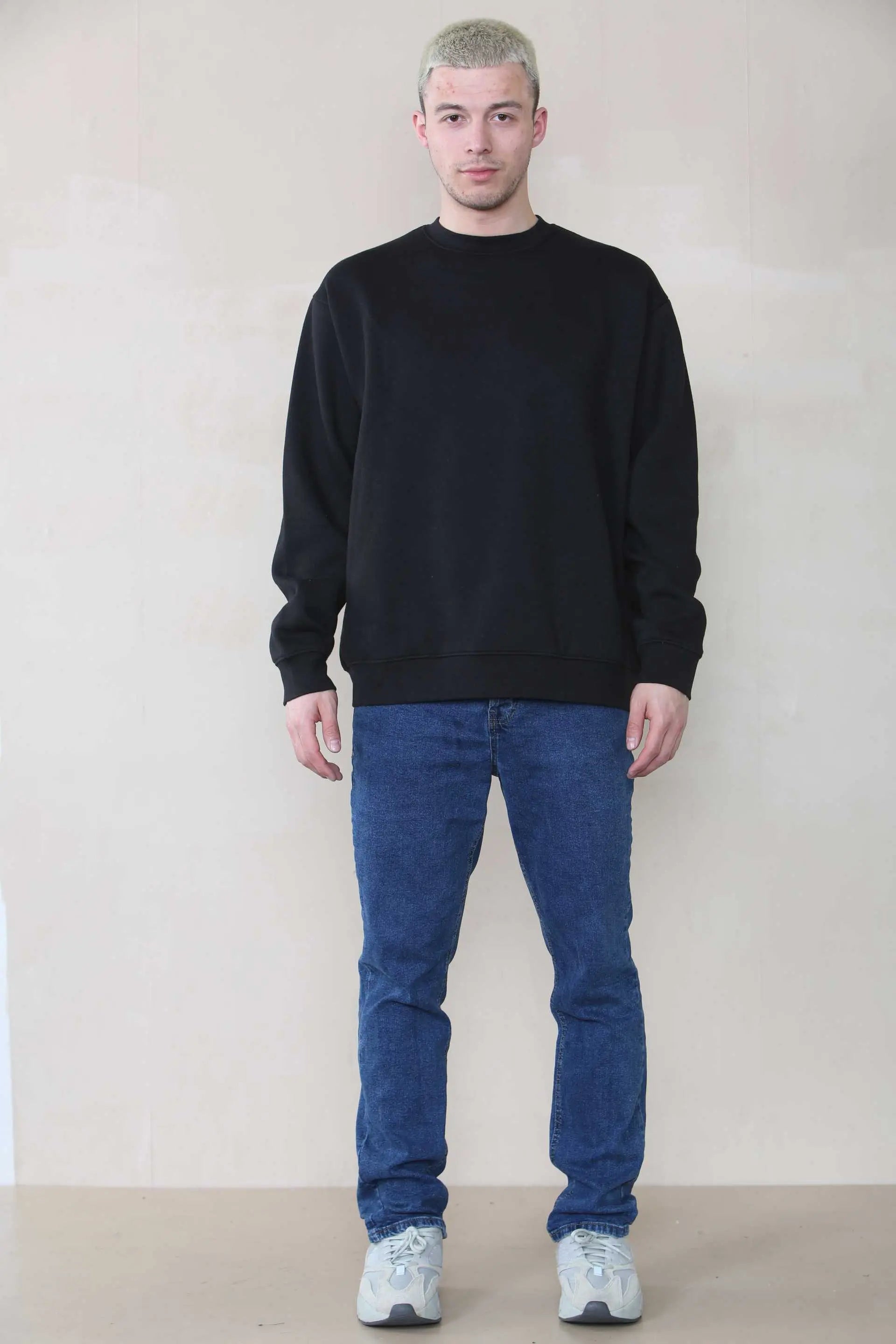 Man Oversized Crew Neck Sweatshirt-3