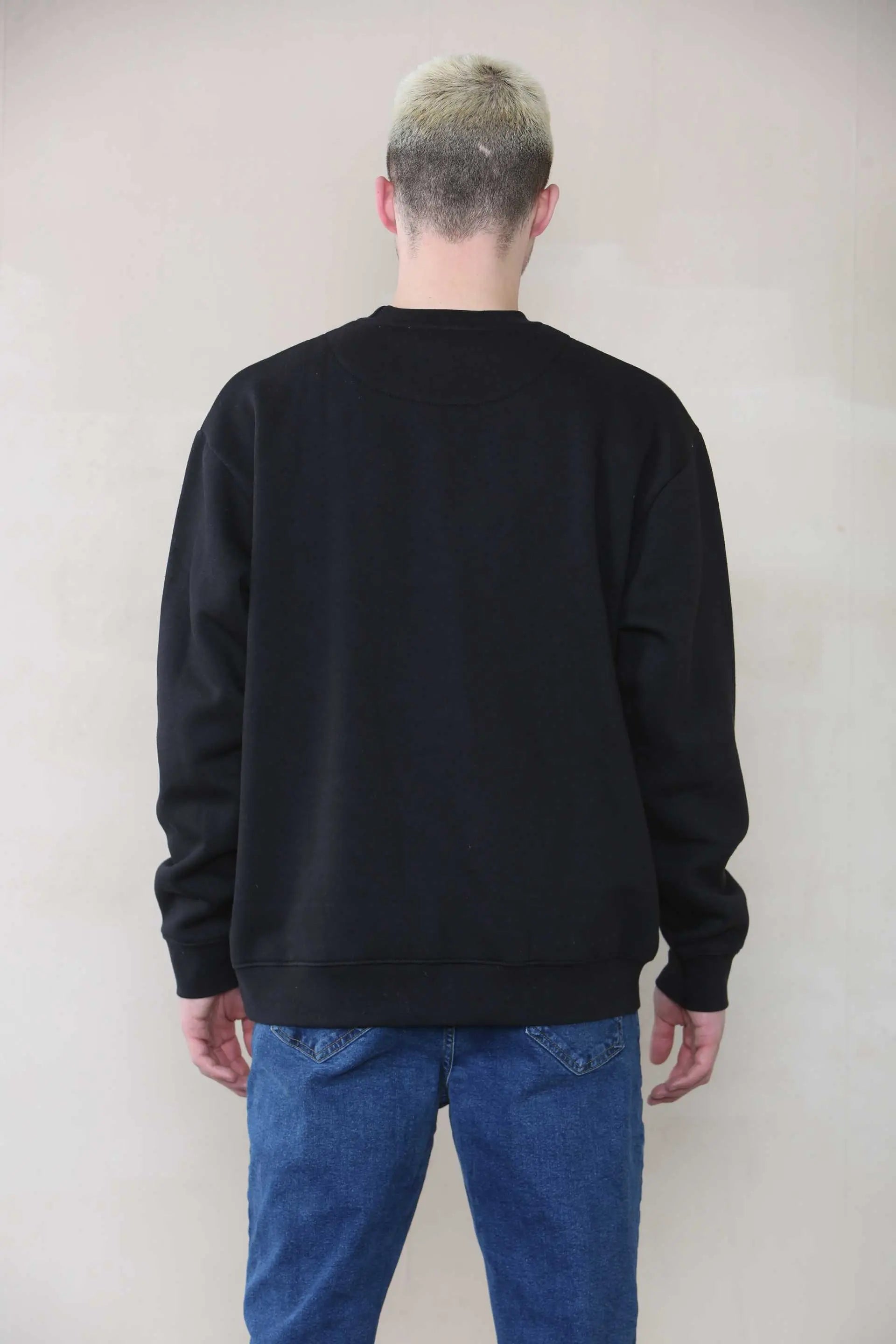 Man Oversized Crew Neck Sweatshirt-4