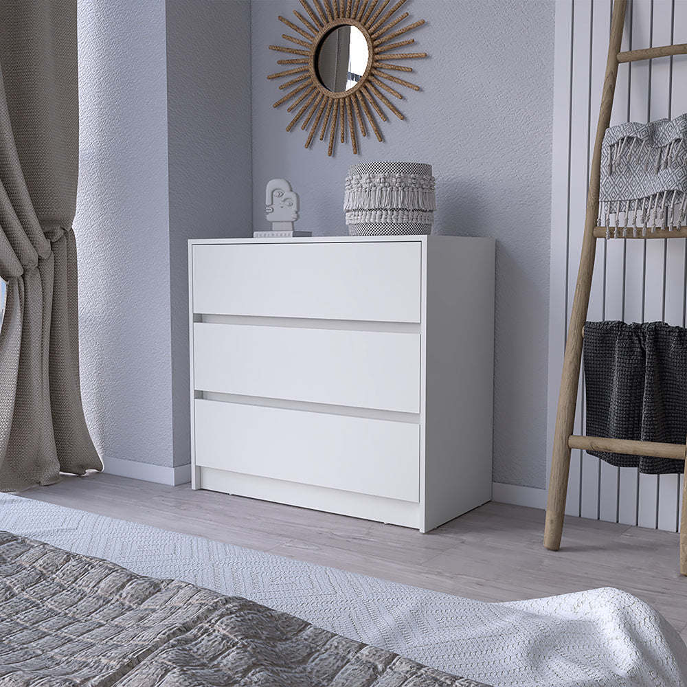 Dresser Maldus, Three Drawers, White Finish