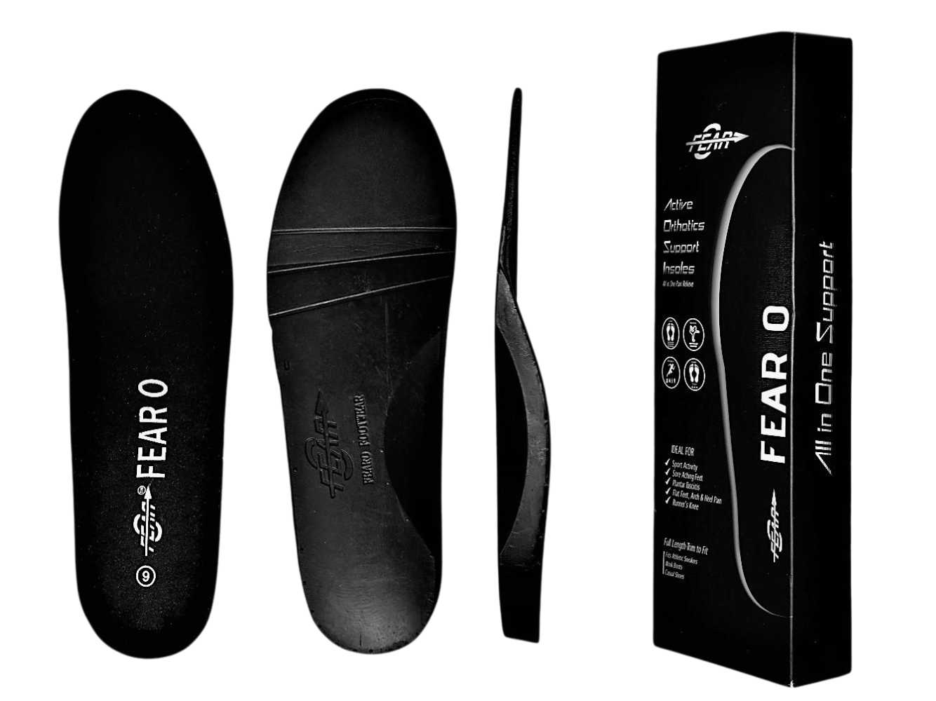 Orthopedic High Arch Support Shoe Insoles, Shock Absorbing Orthotic Inserts for Men & Women-0