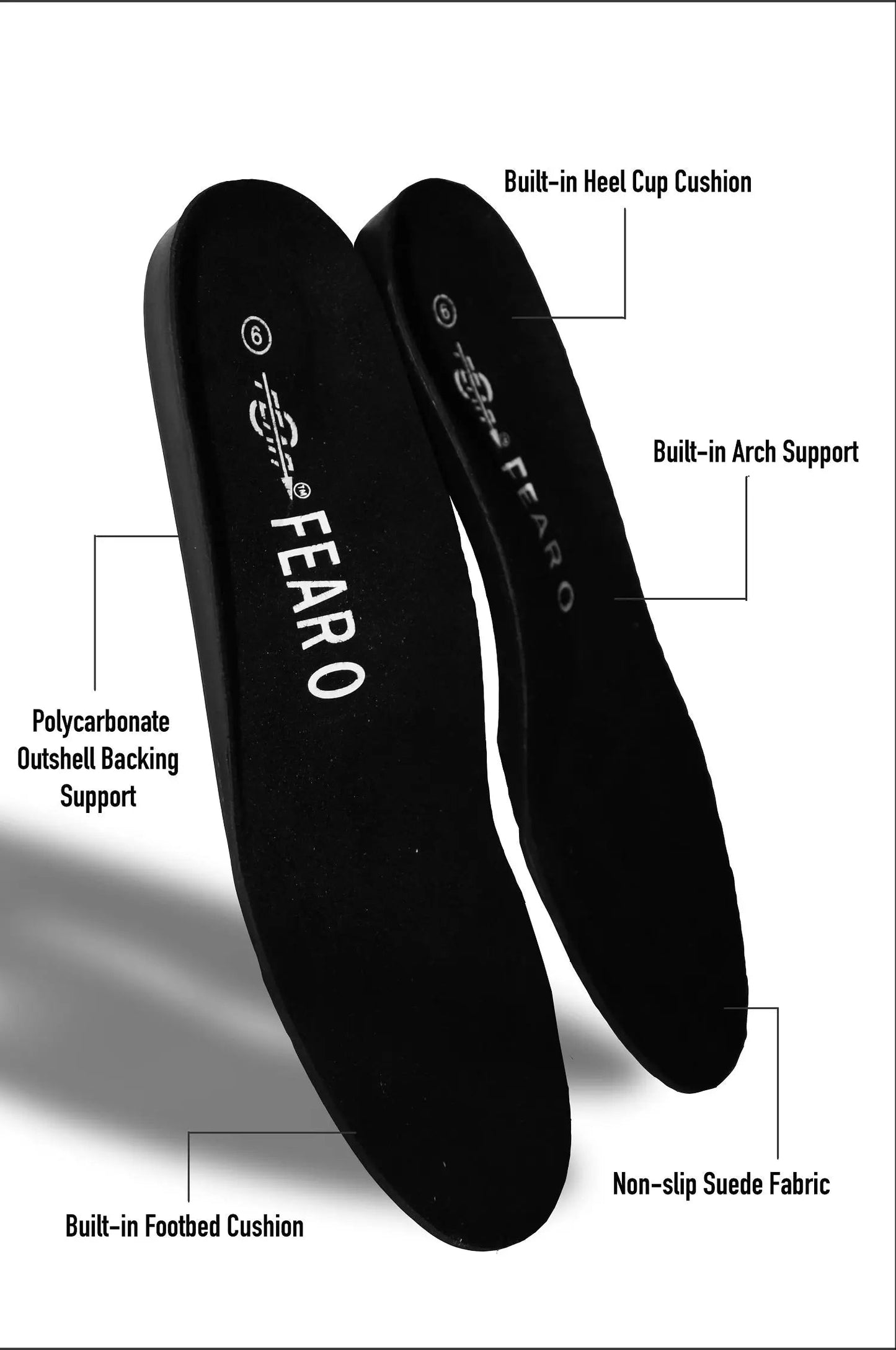 Orthopedic High Arch Support Shoe Insoles, Shock Absorbing Orthotic Inserts for Men & Women-4