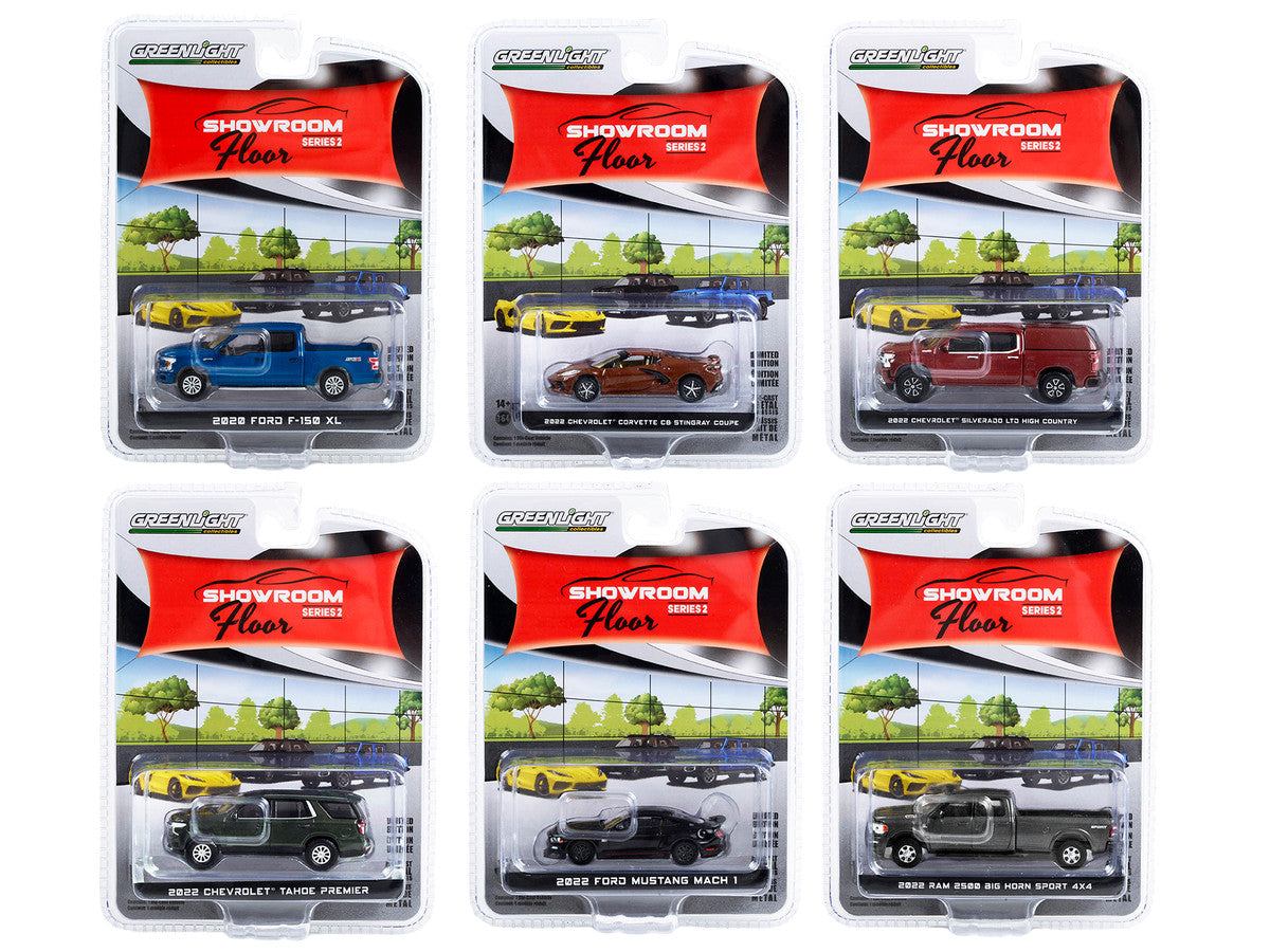 "Showroom Floor" Set of 6 Cars Series 2 1/64 Diecast Model Cars by Greenlight-0