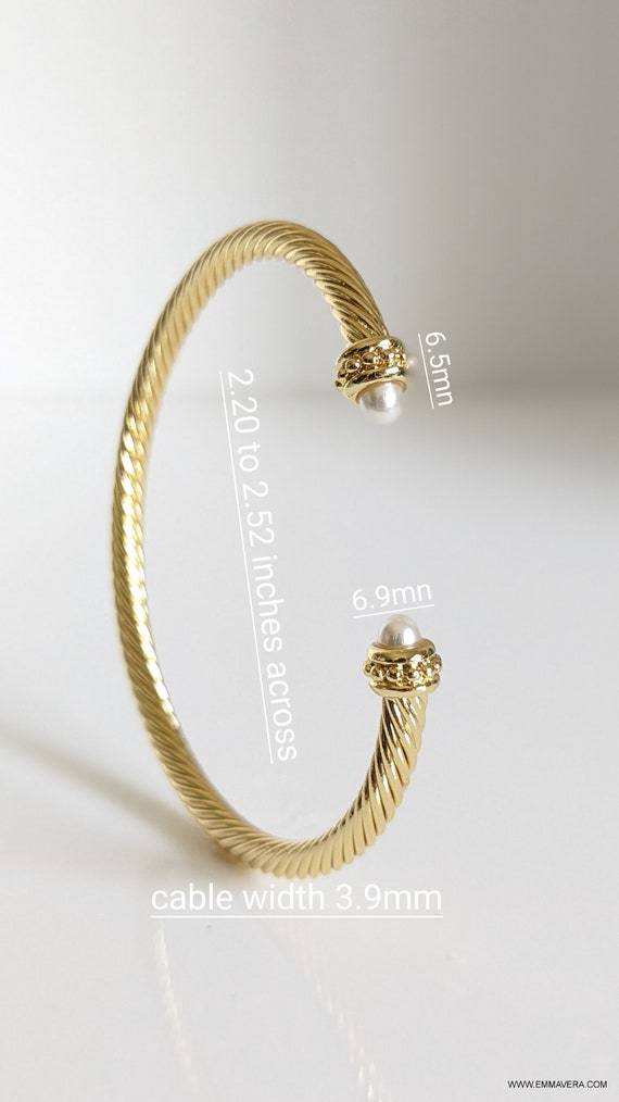 Pearl Bangle Bracelet-6